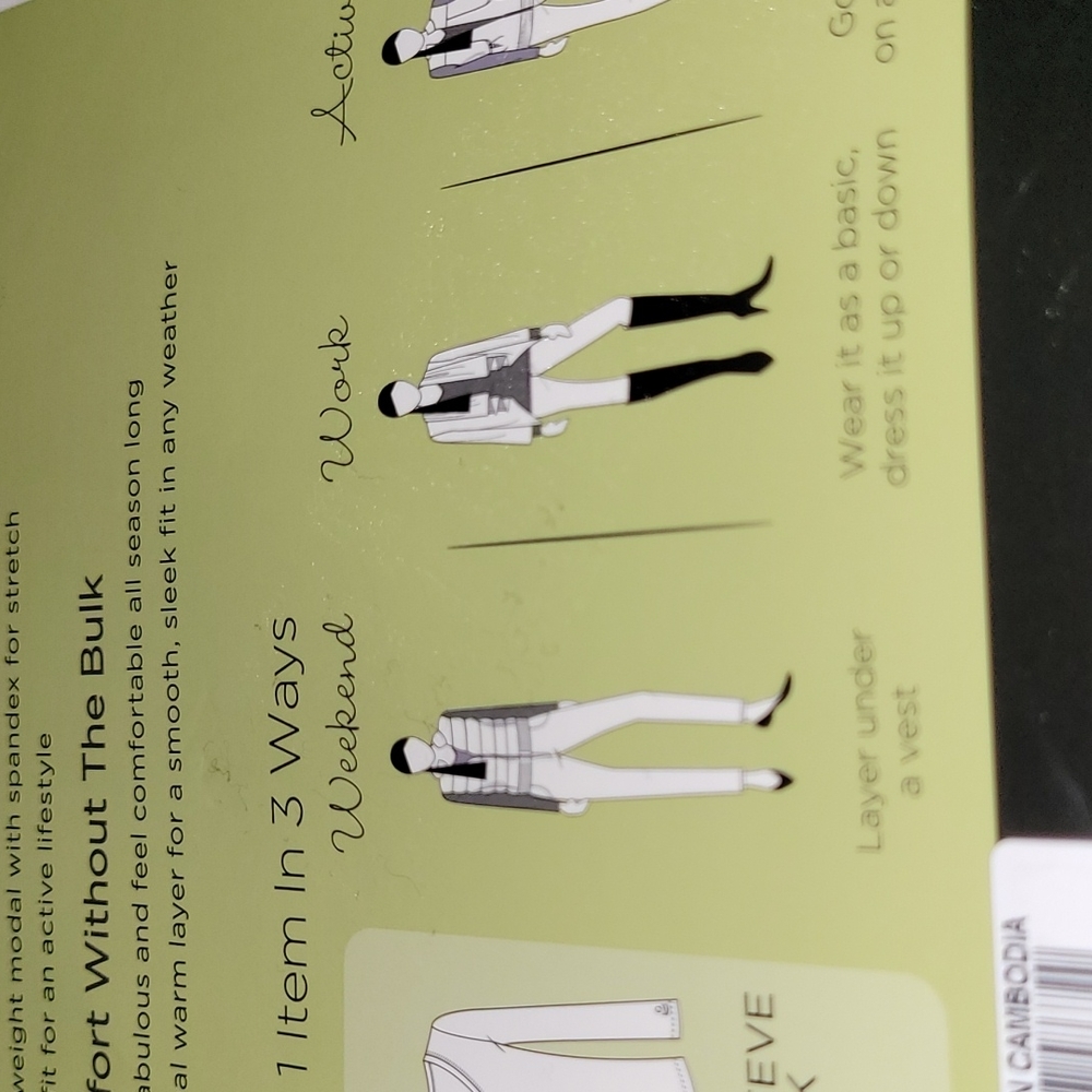 Cuddl Duds Crimson SoftWear Long Sleeve V-Neck Soft Comfort Warm Layers - Picture 6 of 8